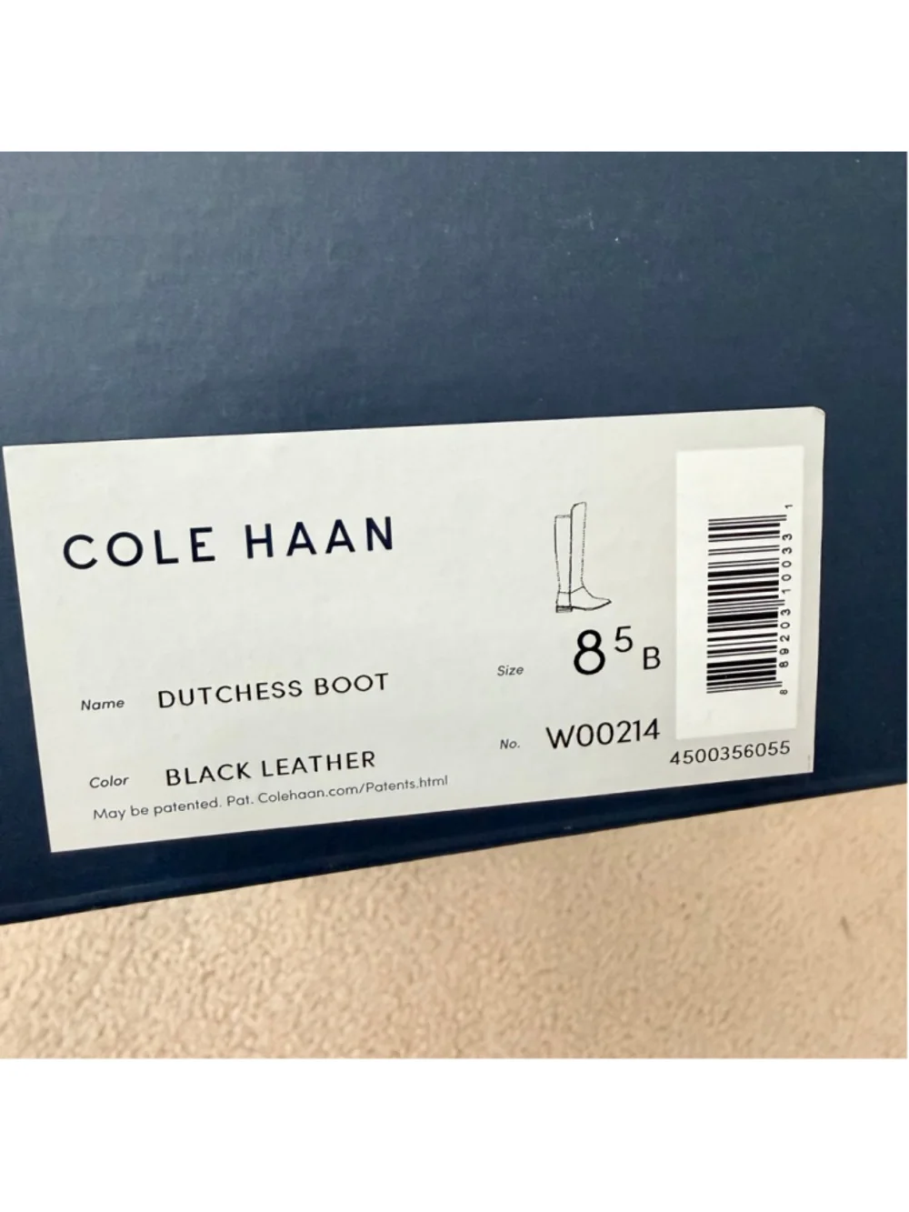 Cole Haan Dutchess Over the Knee Boots Black Leather Women's Size 8.5 B W00214
